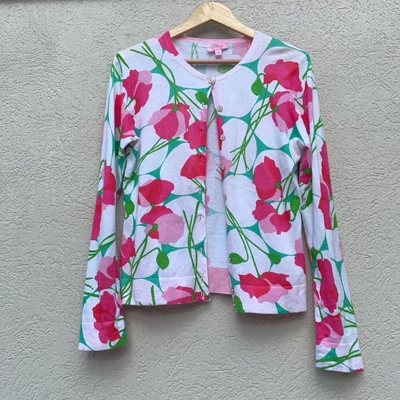 Lilly Pulitzer Sweaters - Lilly Pulitzer Cardigan floral large